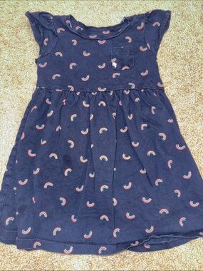 🌈Baby Gap Navy rainbow pattern dress